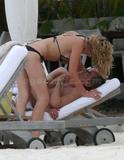 Abigail Clancy In Black Bikini Out With Petr Crouch Pictures